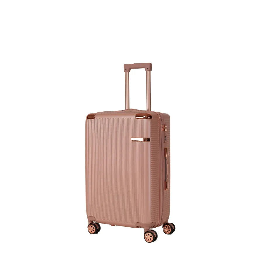 4-piece hard luggage set for travel, polycarbonate, black, 360 dual-rotating wheels with password lock and lightweight universa