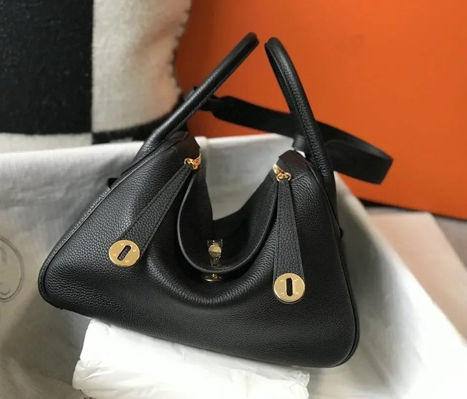 Fashion Bags Totes women's real leather lychee cowhide doctor handbag shoulder purse top craft all TOGO handbags bag 10A size 26