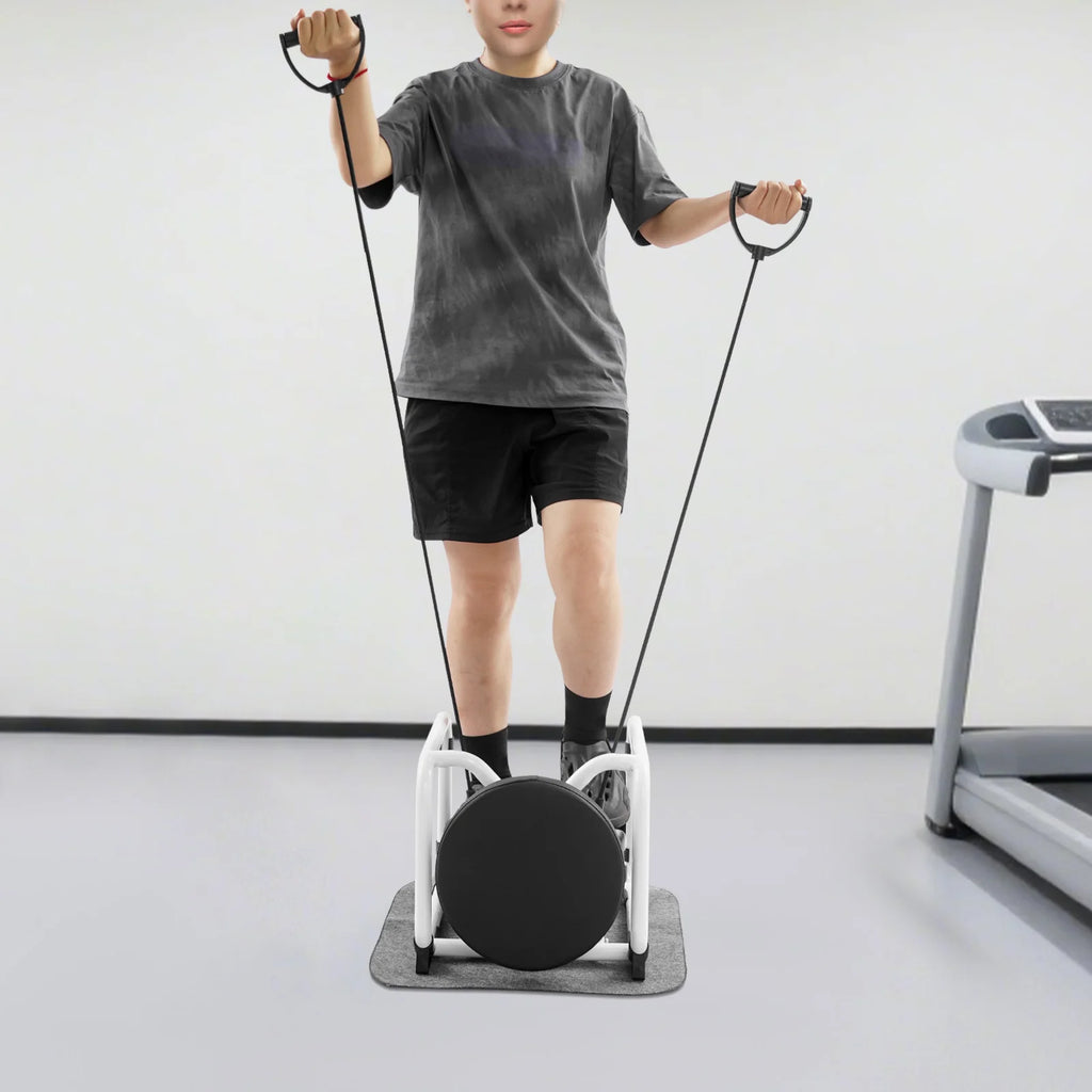 Multi-Function Stepper with Seat, Resistance Bands & Anti-Slip Mat, Exercise Stepper with LED Display, Home Workout Equipment