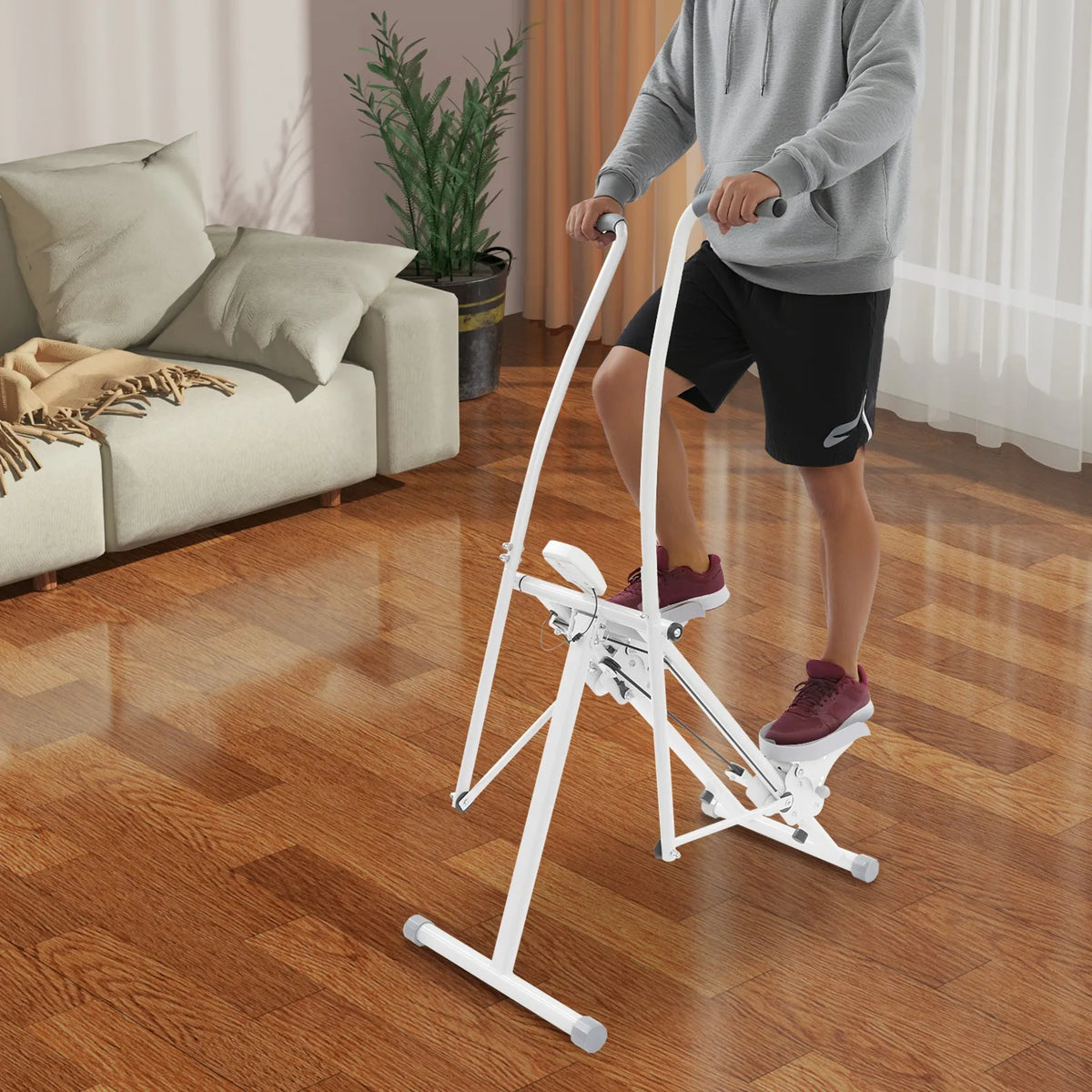 Stair Stepper Office Home Gym Vertical Exercise Climber 100kg/220 lbs Load For Full-Body Workout