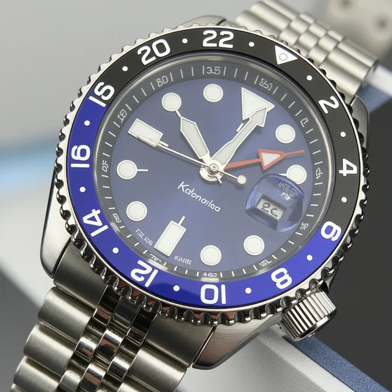Luxury Men's Analog Luminous Watch Sapphire Crystal Dial Water-Resistant Magnetic Automatic Mechanical Timepiece Stainless Steel