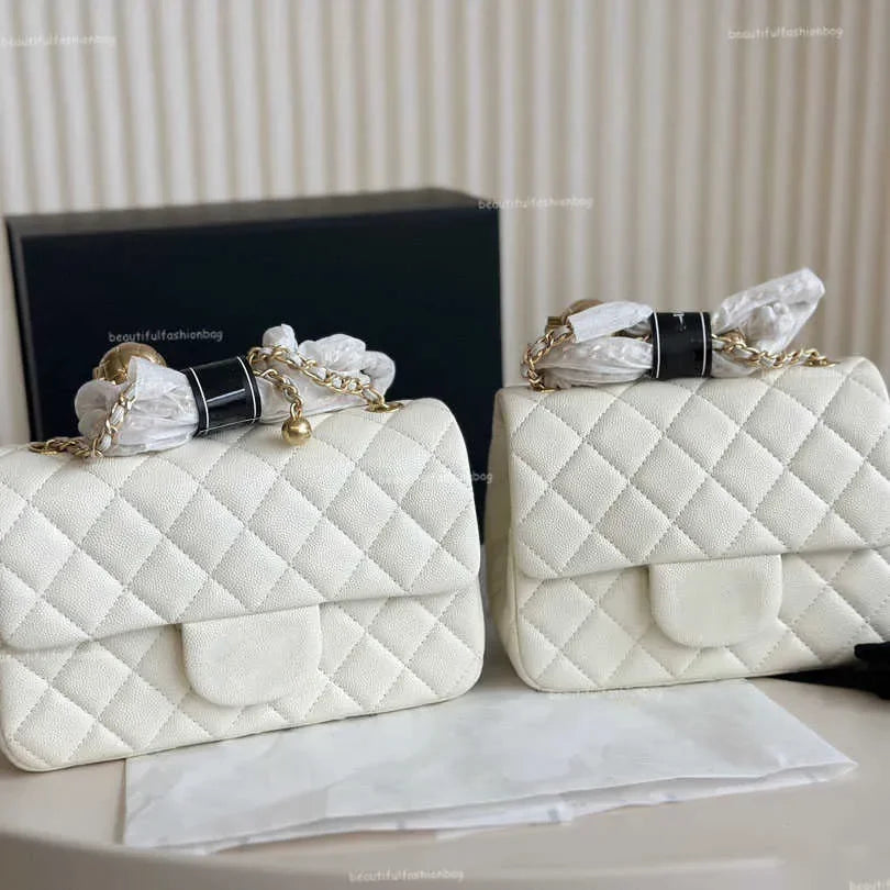 New 2025 Color Designer Shopping Crossbody Diamond Lattice Soft Shoulder Bag Gold Ball Woc Chain Flap Leather Cowhide Hasp Belts