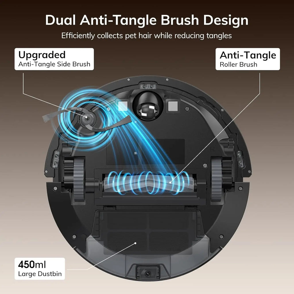Robot Vacuum with Lidar Navigation, 10000Pa Suction, WiFi/Alexa Control for Hard Floors, Carpets & Pet Hair