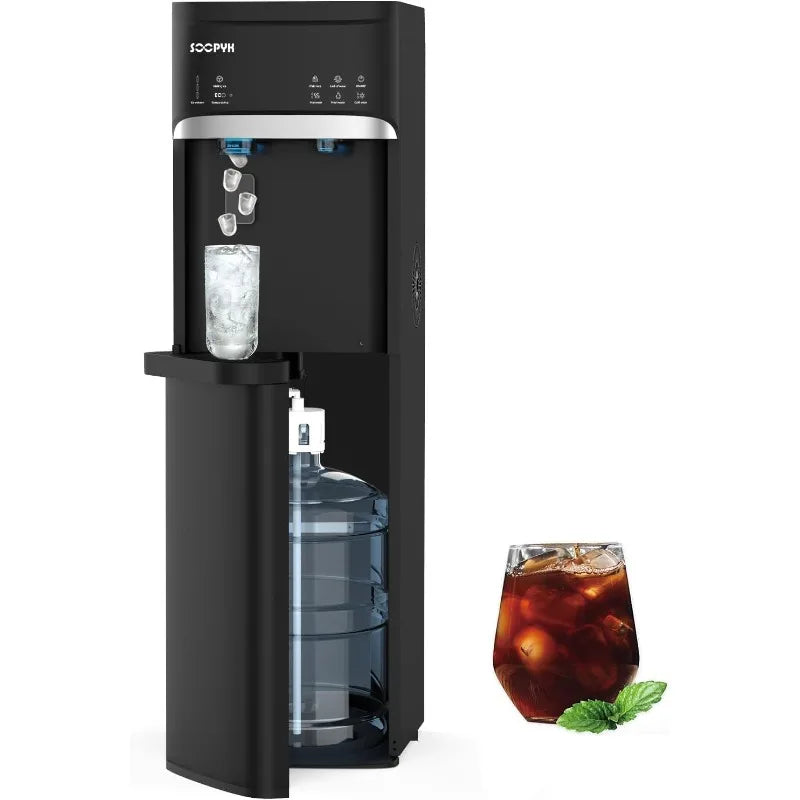 Self Cleaning 4-in-1 Hot/Cold/Room Water Cooler Dispenser with Ice Maker, Bottom Load, Bullet Ice 22 lbs Daily Capacity