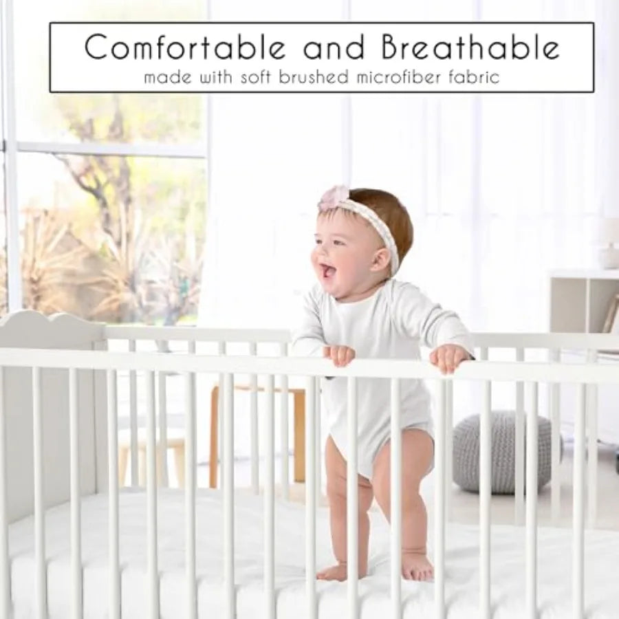 4-Piece Baby Crib Bedding Set Pink Shabby Chic for Girls Infants/Nursery incl. Blanket Fitted Sheet Skirt Diaper Stacker (Elega