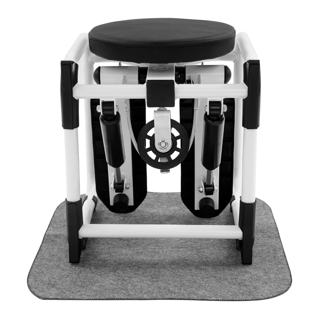 Multi-Function Stepper with Seat, Resistance Bands & Anti-Slip Mat, Exercise Stepper with LED Display, Home Workout Equipment