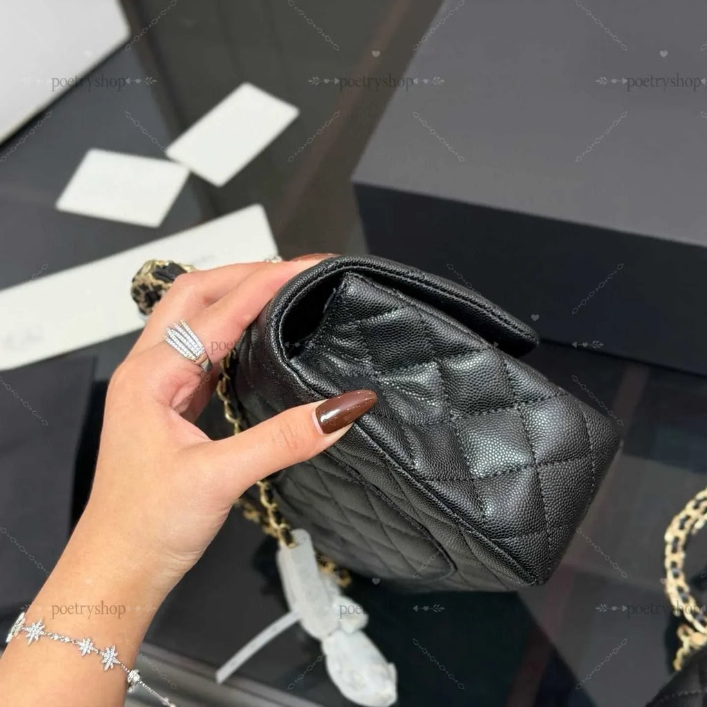 Gold Ball Woc Chain Flap soft lambskin Leather Top Shoulder Bag Handbag mini purse Turn Lock Crossbody Bag Fashion Tote Bags
