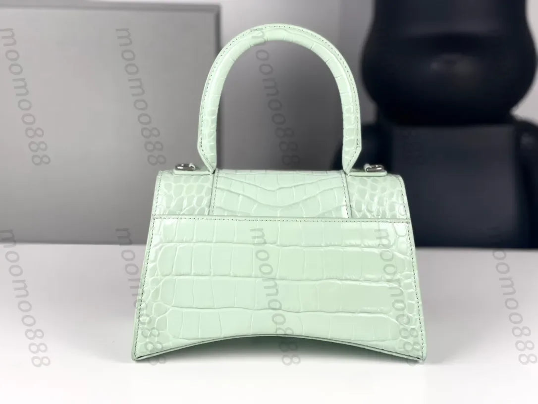 12A All-New Mirror Quality Designer Small Hourgalss Bags Womens Luxurys Genuine Leather Handbags Flap Gold Bag Purse Crossbody B