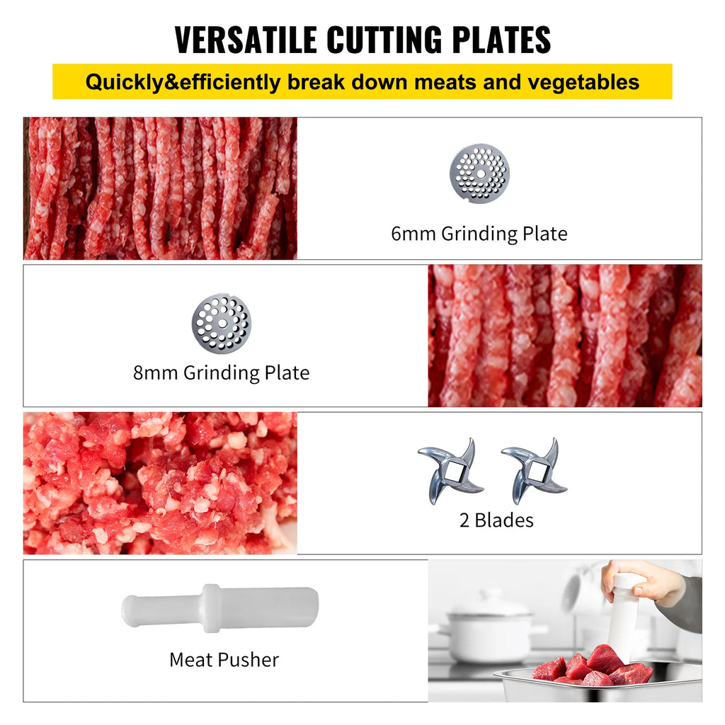 SucceBuy Electric Meat Mincer 330LBS/H Capacity Meat Grinder Machine, Stainless Steel Meat Grinder Commercial Sausage Stuffer Maker for Home & Commercial Use