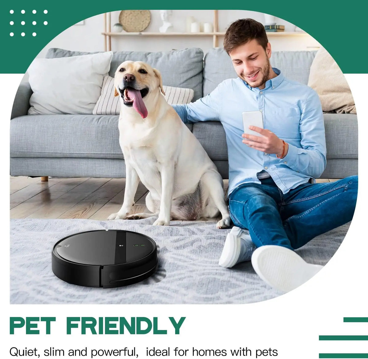 2-in-1 Robot Vacuum & Mop for Pet Hair, Smart 3D Avoidance, App/Wi-Fi/Alexa, Ultra-Slim Quiet Self-Charging