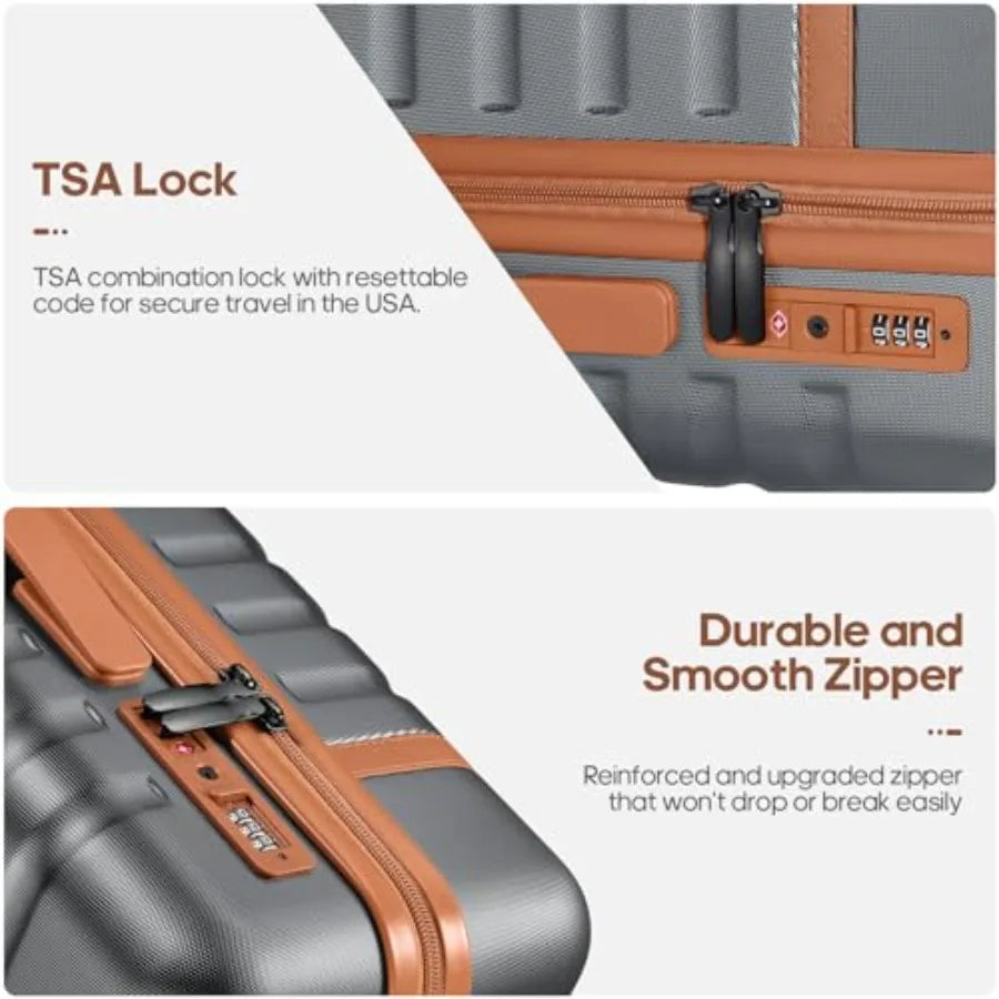Luggage Sets 3 Piece Carry On Luggage 20In With Spinner Wheels PC Hardside Suitcase Set with TSA Lock Durable Carry On Suitcase