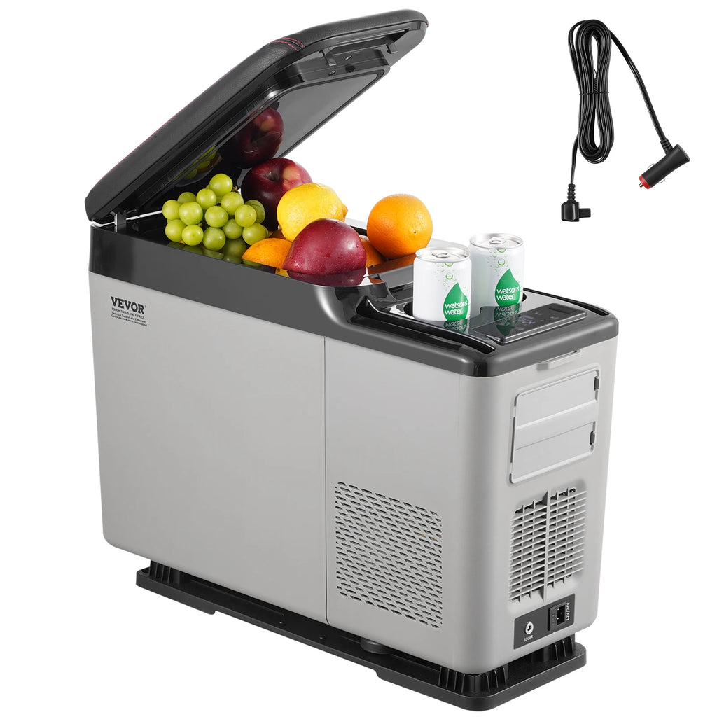 SucceBuy 15L Car RefrigeratorCar Armrest Refrigerator Fridge Single Zone Freezer -4℉-68℉ Adjustable Range 12/24V DC and Cooler