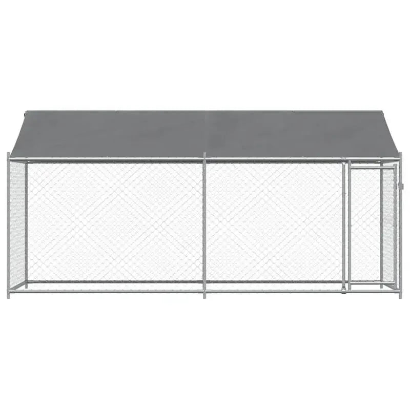 Dog Cage Grey Galvanized Steel 13.1 x 6.6 x 6.6 ft Durable