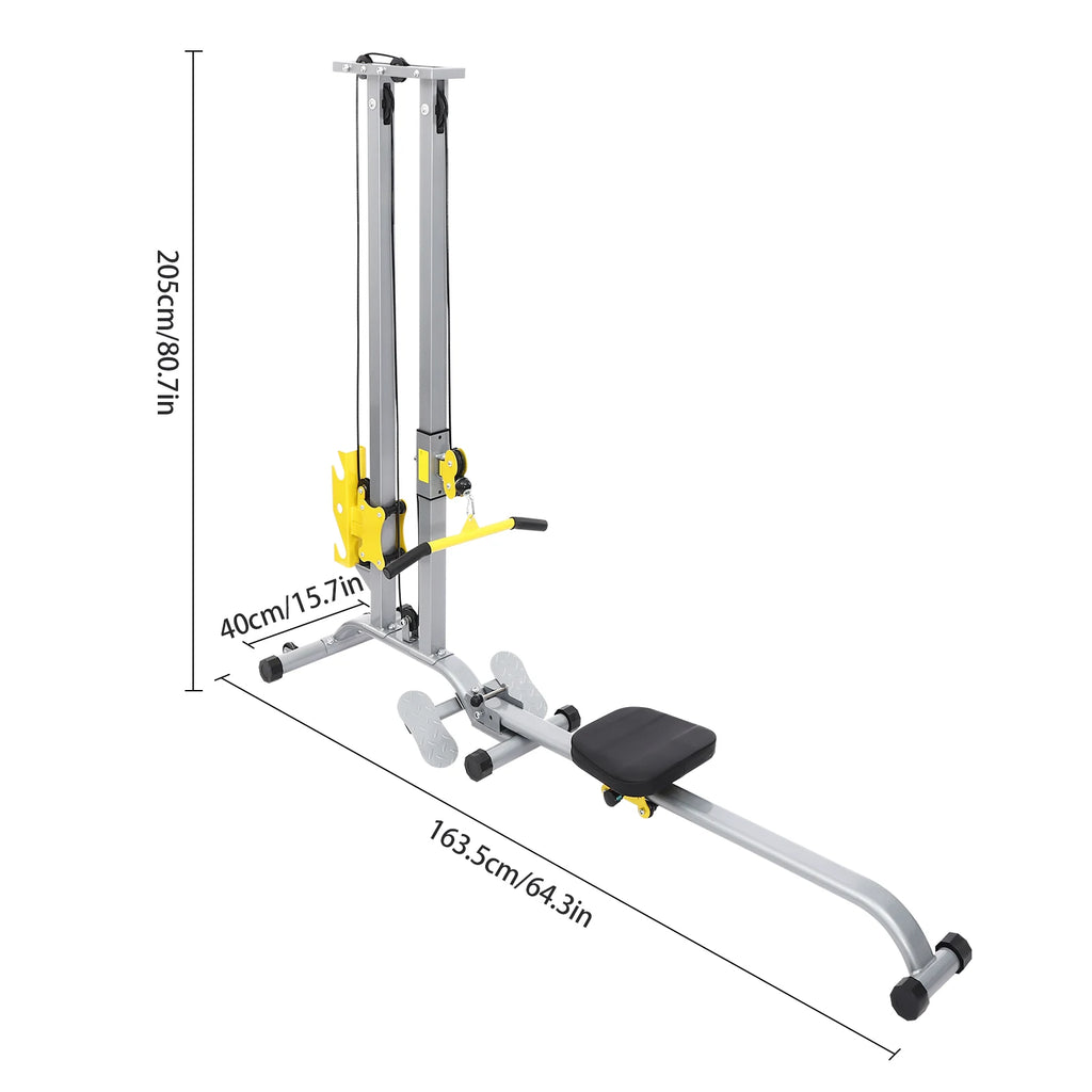 Multifunctional Fitness Rack Heavy Duty Steel Home Gym Strength Training Equipment 220LBS Load Foldable