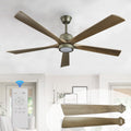 ARLGSITE60" Modern Wood Ceiling Fan with Light and Remote Control,6-Speed Noiseless Reversible DC Motor, Ceiling Fan