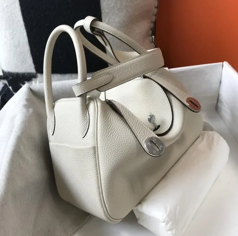Fashion Bags Totes women's real leather lychee cowhide doctor handbag shoulder purse top craft all TOGO handbags bag 10A size 26