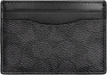 Mens Money Clip Card Case In Signature Canvas, Charcoal, One Size