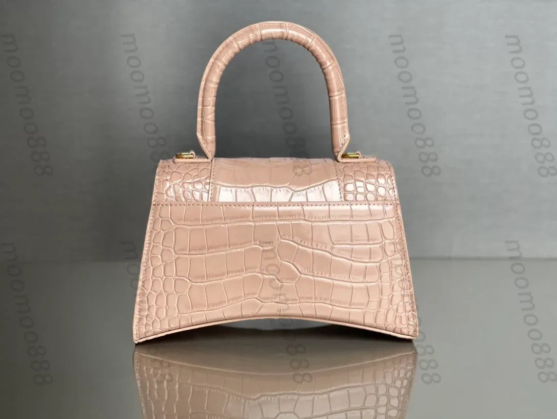 12A All-New Mirror Quality Designer Small Hourgalss Bags Womens Luxurys Genuine Leather Handbags Flap Gold Bag Purse Crossbody B