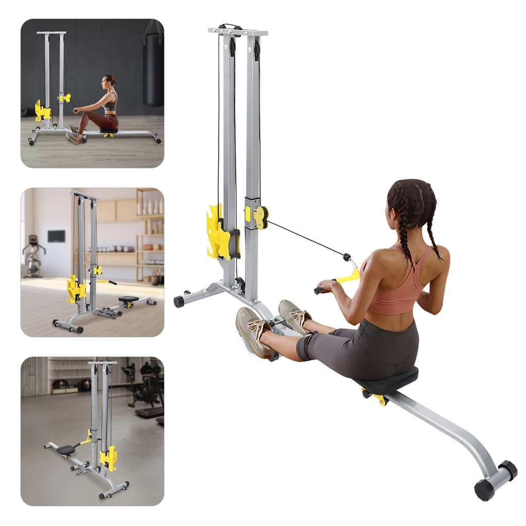Multifunctional Fitness Rack Heavy Duty Steel Home Gym Strength Training Equipment 220LBS Load Foldable
