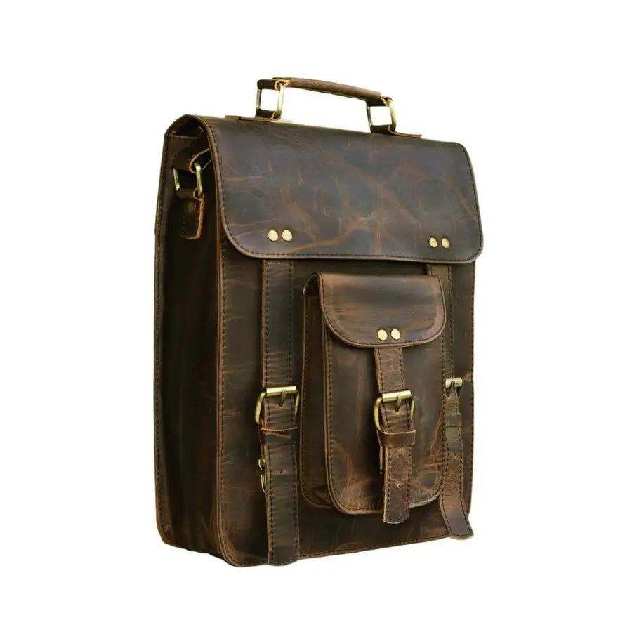 Leather Messenger Bag Vintage Laptop Crossbody Bag Satchel Man Purse Shoulder Bag for man woman office bag