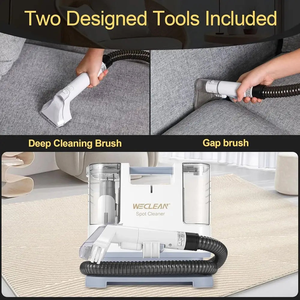 Portable Carpet and Upholstery Cleaner with 400W Motor and 9Kpa Suction for Deep Cleaning