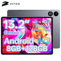 SVITOO Tablet 2026 Android 16 13 Inch 2240 x 1600 2K 90Hz Display Large Screen Unisoc T7300 Octa-Core Processor 8GB RAM Physical Memory 128GB ROM 1TB Expandable 11000mAh Battery 2.4GHz 5GHz WiFi 5 Bluetooth 5.0 GPS Widevine L