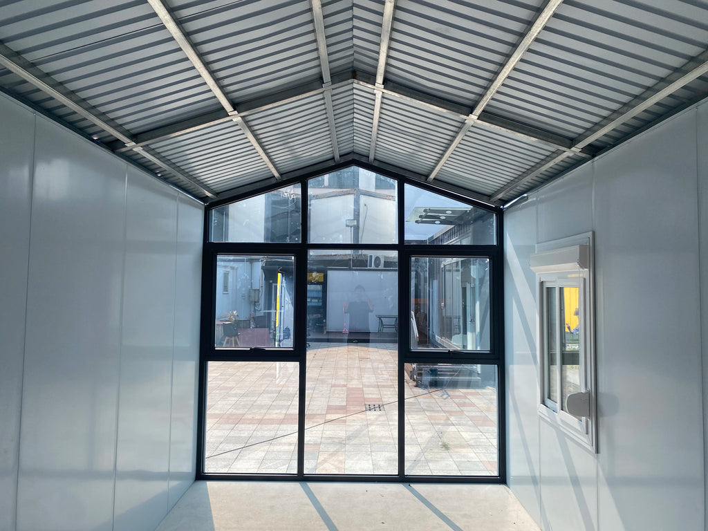 Assembly Sunny Anthracite Grey House A Shape Prefabricated Container House Vacation Type Outdoor Assembly House Easy Handy Room