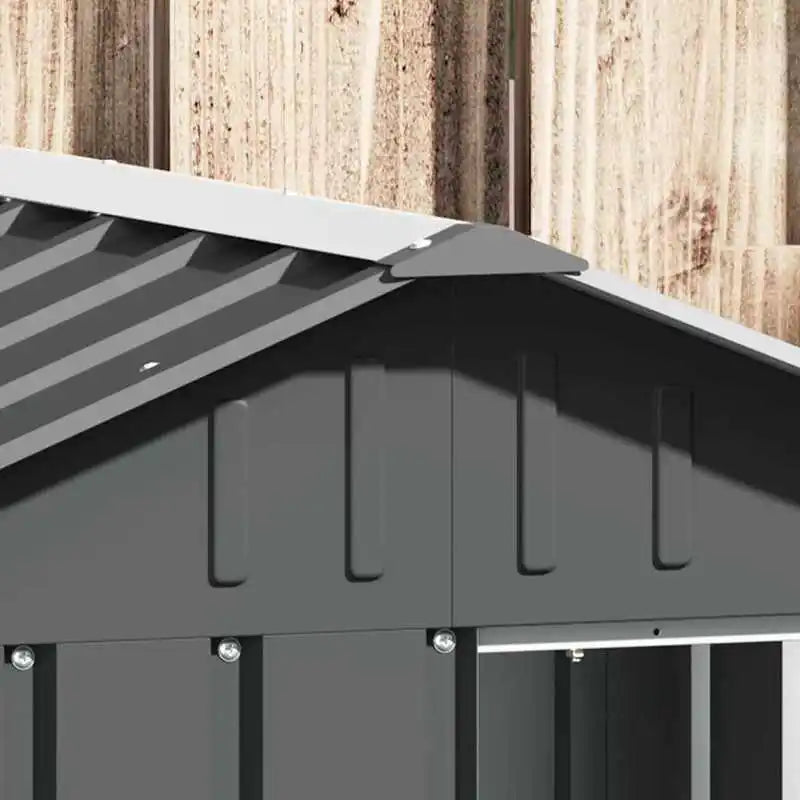 Dog House Anthracite Galvanized Steel 45.9x40.6x32.1 in Durable