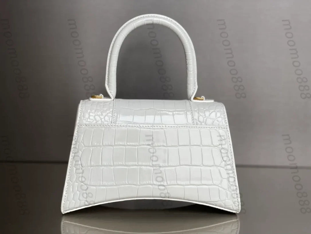 12A All-New Mirror Quality Designer Small Hourgalss Bags Womens Luxurys Genuine Leather Handbags Flap Gold Bag Purse Crossbody B