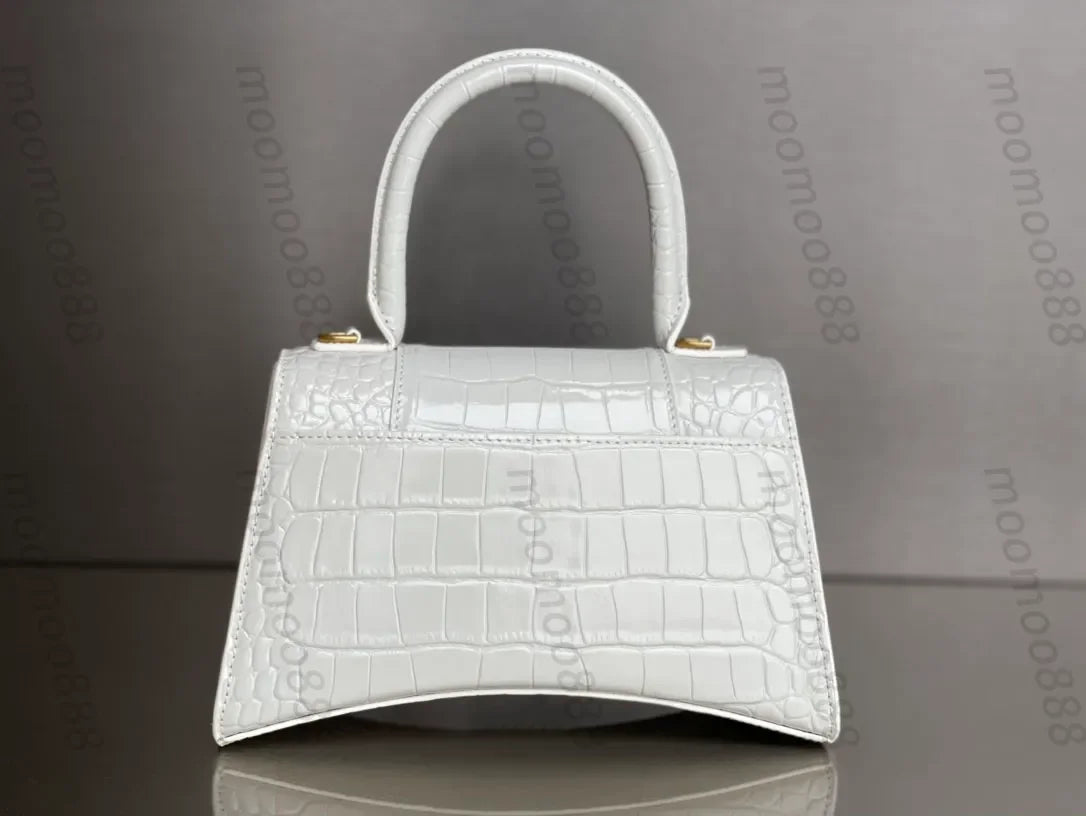 12A All-New Mirror Quality Designer Small Hourgalss Bags Womens Luxurys Genuine Leather Handbags Flap Gold Bag Purse Crossbody B