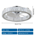 VETRULUS Led Ceiling Fan Lamp With Remote Control Living Room Lighting Crystal Chandeliers Decoration Home Luxury Hanging Light