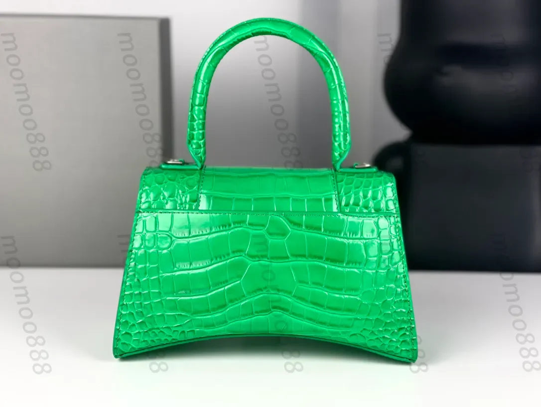 12A All-New Mirror Quality Designer Small Hourgalss Bags Womens Luxurys Genuine Leather Handbags Flap Gold Bag Purse Crossbody B
