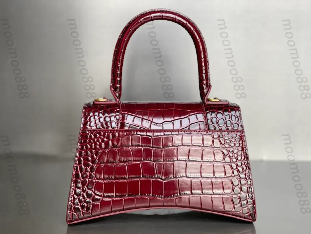 12A All-New Mirror Quality Designer Small Hourgalss Bags Womens Luxurys Genuine Leather Handbags Flap Gold Bag Purse Crossbody B