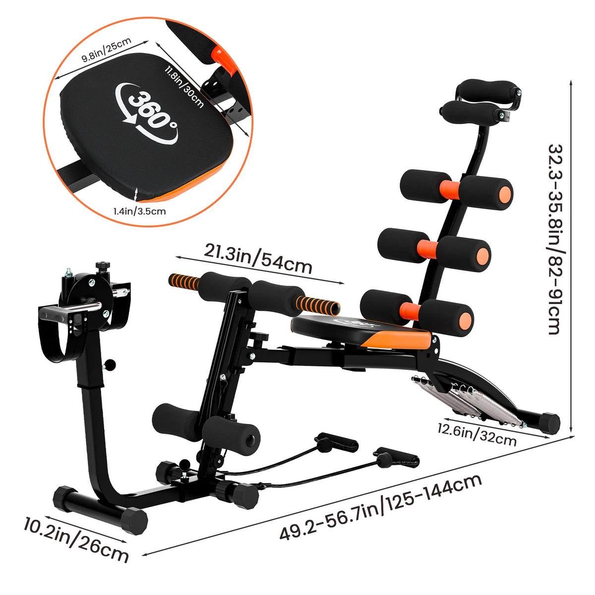 Six-In-One Multifunctional Ad Abdominal Machine For Waist Support And Sit-Ups, Home Fitness Equipment