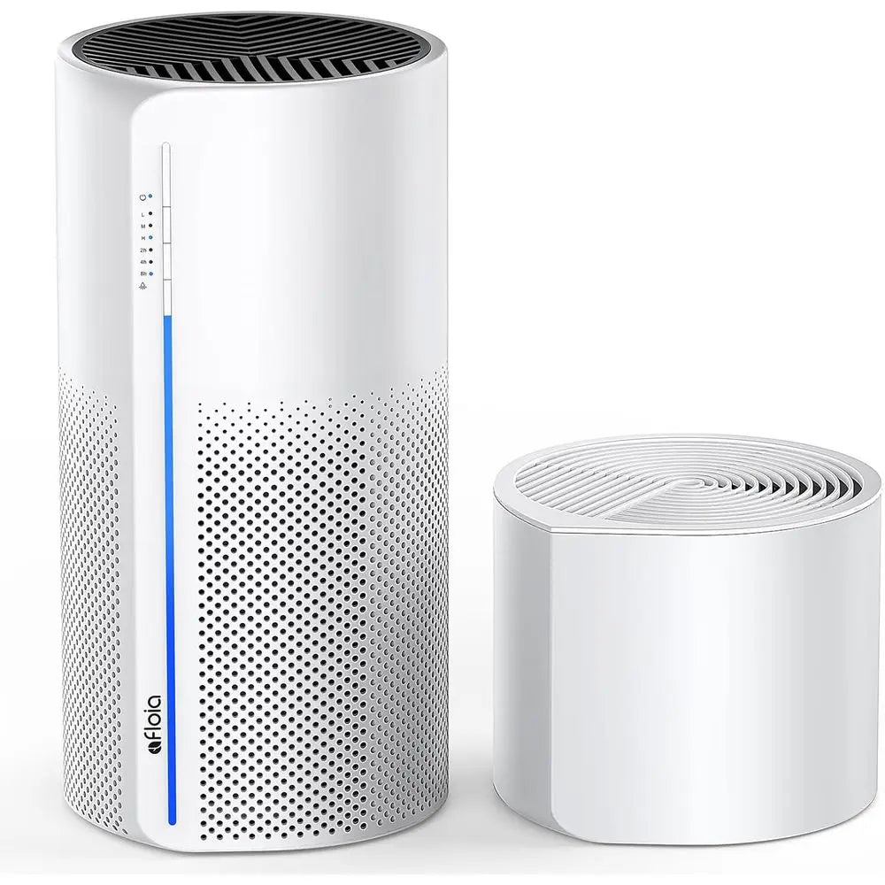 Dual Function Air Purifier and Humidifier with 3-Stage Filtration, Ultra Quiet, Auto Off, 7-Color LED, Perfect for Pets and Smok