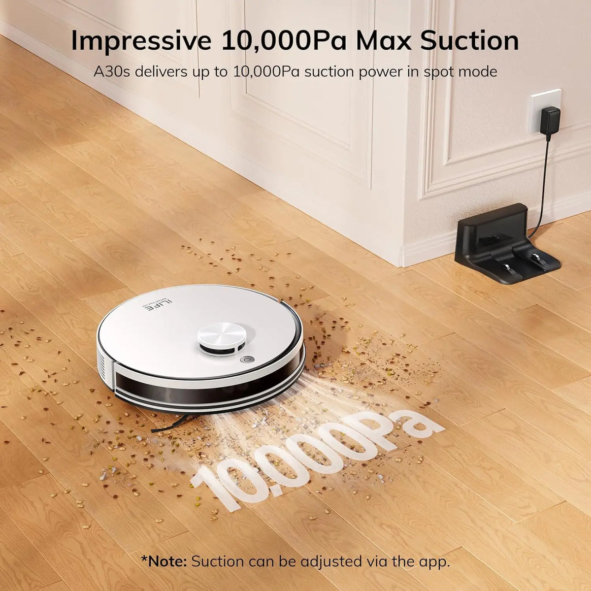 Robot Vacuum with Lidar Navigation, 10000Pa Suction, WiFi/Alexa Control for Hard Floors, Carpets & Pet Hair