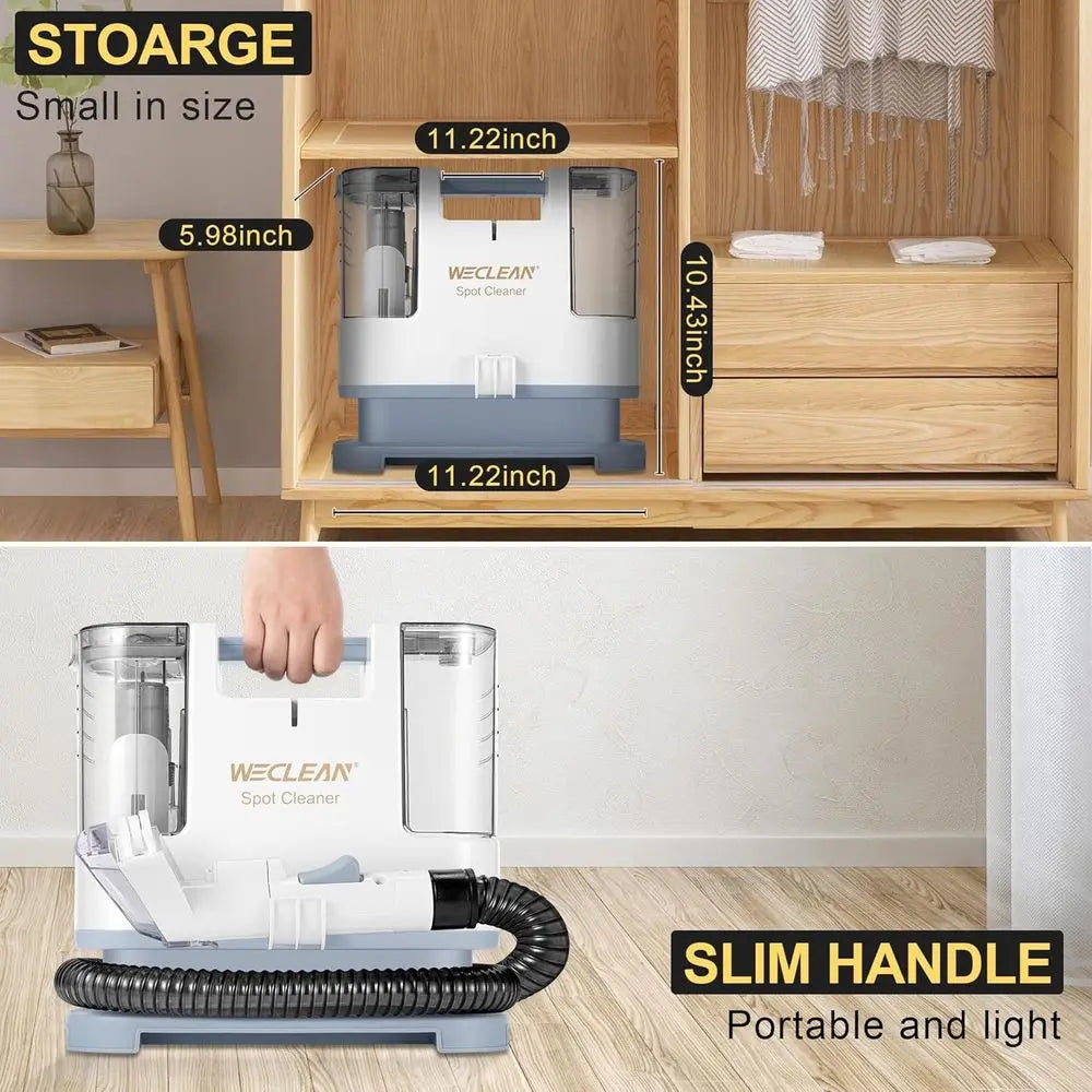 Portable Carpet and Upholstery Cleaner with 400W Motor and 9Kpa Suction for Deep Cleaning