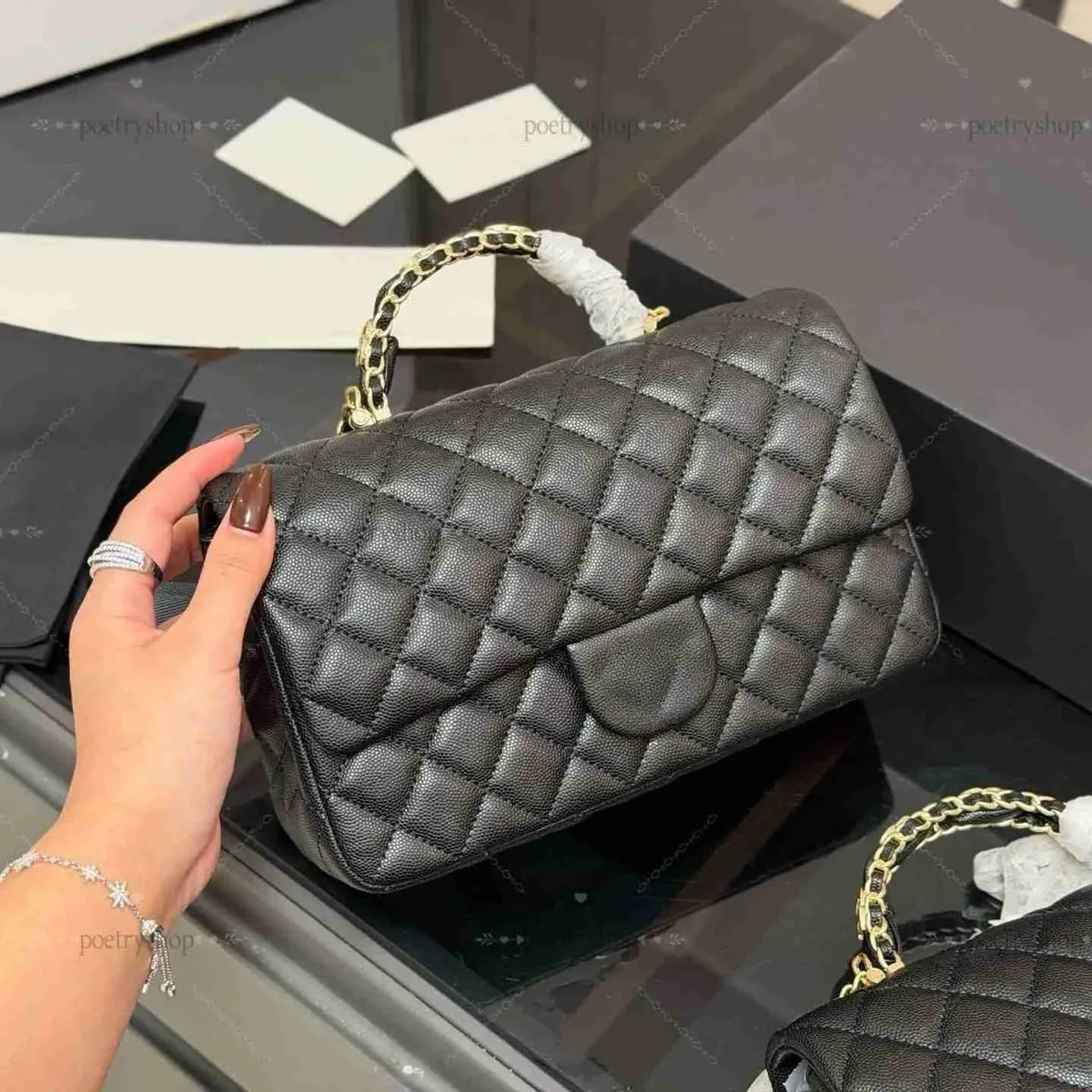 Gold Ball Woc Chain Flap soft lambskin Leather Top Shoulder Bag Handbag mini purse Turn Lock Crossbody Bag Fashion Tote Bags
