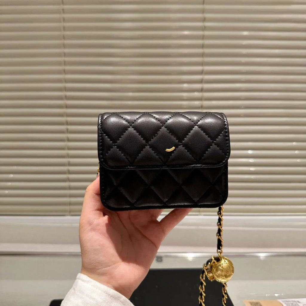 Designer Handbag 5A Real Leather Shoulder Bag Golden buckle Gold Ball Purse Women Totes Classic Clutch Genuine Leather Crossbody