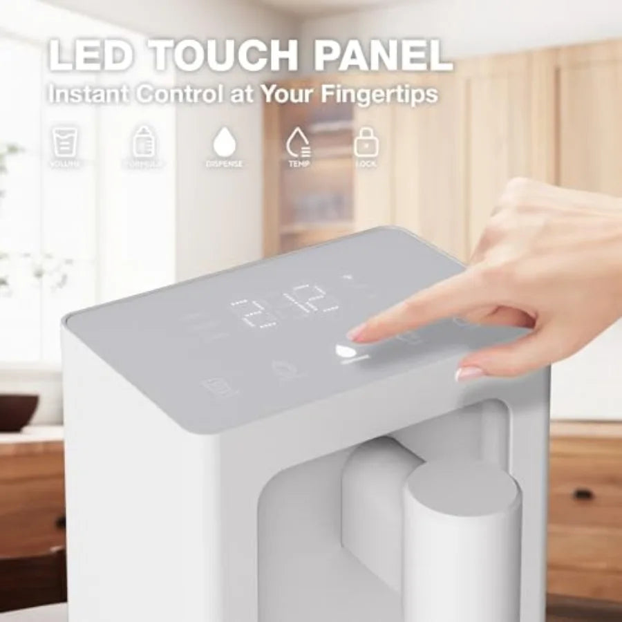Instant Hot Water Dispenser Quick Heating Countertop Water Dispenser with Child Locks Adjustable 5 Temp 3 Water Volume Dispense