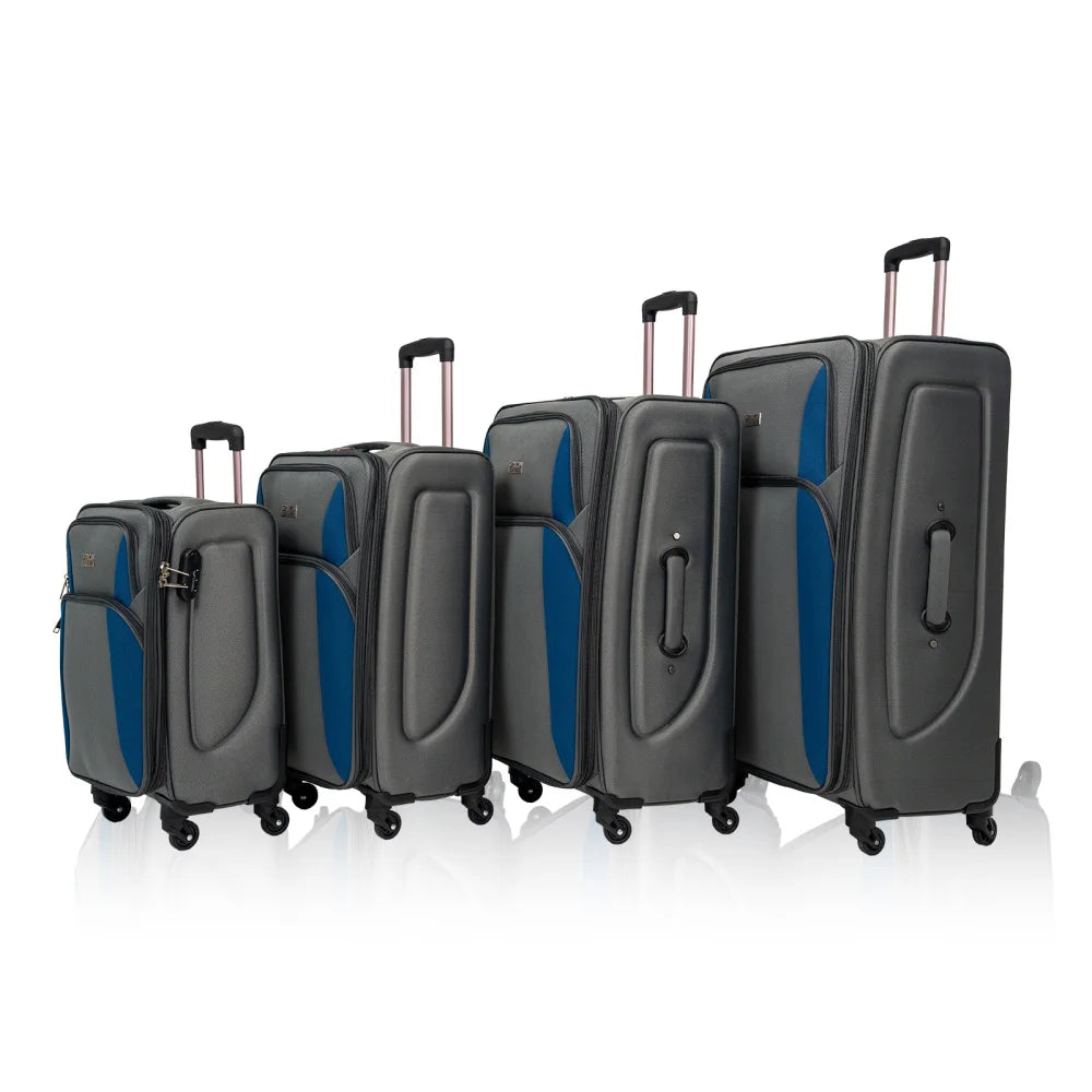 Softshell Luggage Expandable 4 Piece Set Suitcase Softside Lightweight Luggage Travel Set