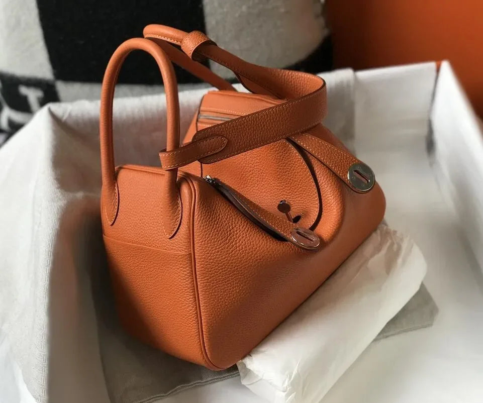 Fashion Bags Totes women's real leather lychee cowhide doctor handbag shoulder purse top craft all TOGO handbags bag 10A size 26