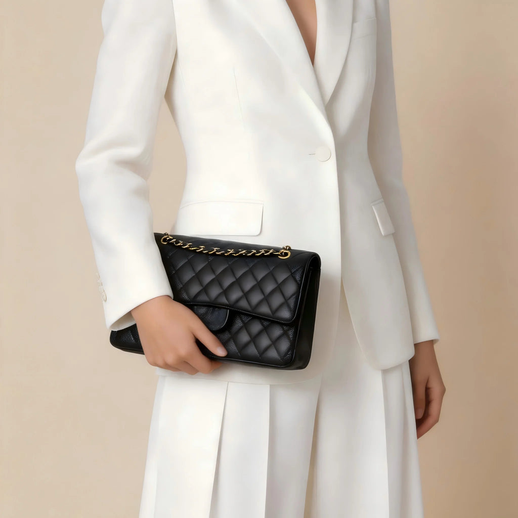 Premium Genuine Leather Handbag for Women Classic Cowhide Top Handle Elegant Daily Ladies Purse