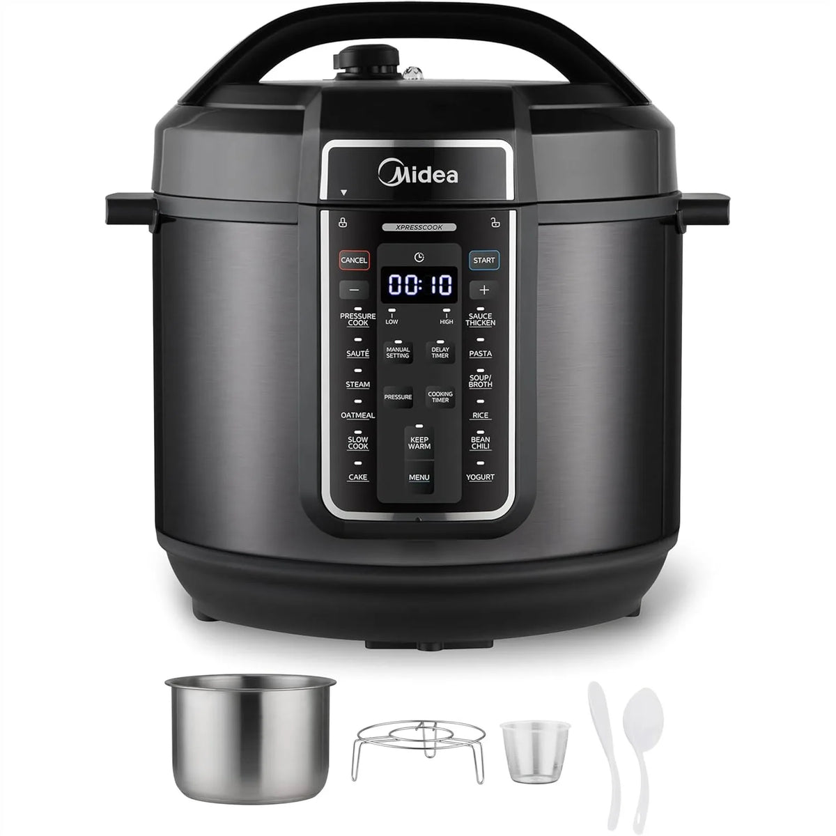 8-Quart Electric Pressure Cooker, 12-in-1 Multi-Cooker with Stainless Steel Inner Pot, Programmable Slow Cooker, Rice Cooker