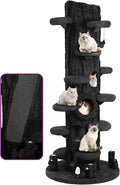 Luxurious 90.5-Inch Tall Indoor Cat Tree with Condo and Soft Cushion for Cats