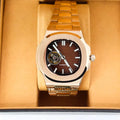Skeleton Mechanical Watch Suppliers Round Sapphire Crystal Dial Waterproof 41mm Diameter Men Auto Watch