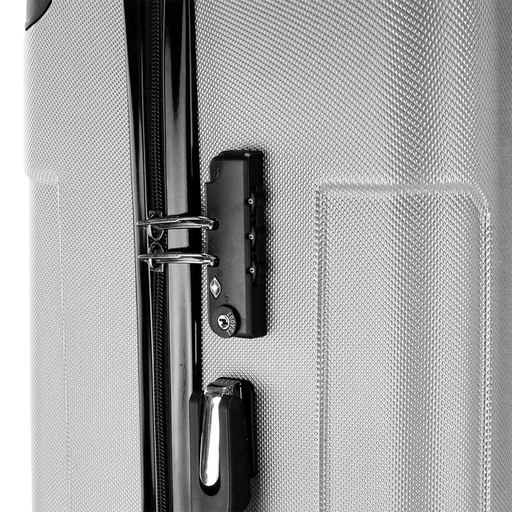 3-in-1 Portable ABS Trolley Case 20" / 24" / 28"  Pull rod suitcase Large capacity suitcase suitcase set carry on luggage Gray