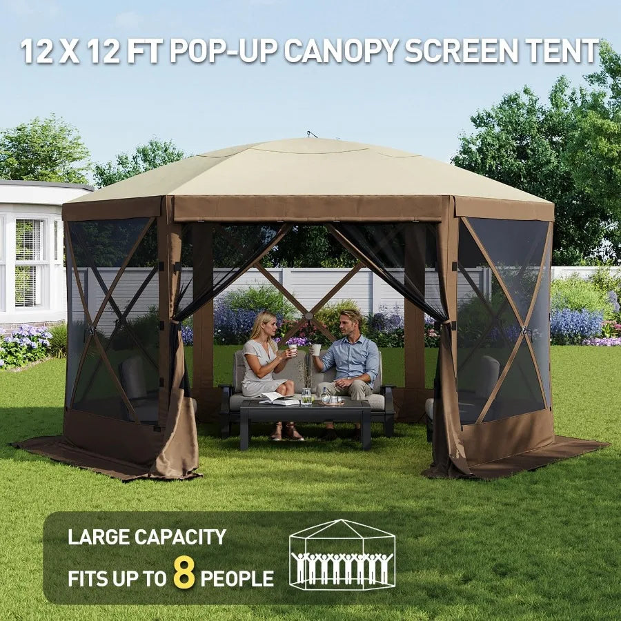 Feet Canopy Tent, Camping Gazebo Screen Tent