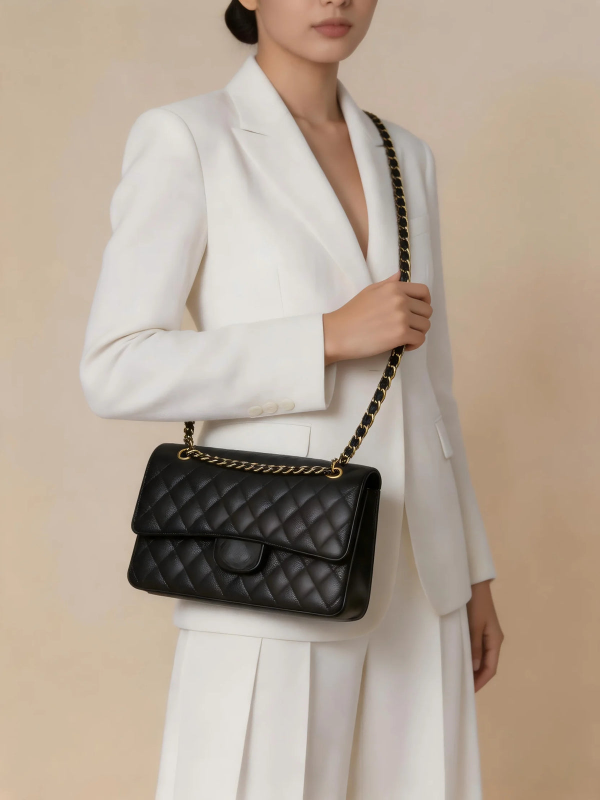 Premium Genuine Leather Handbag for Women Classic Cowhide Top Handle Elegant Daily Ladies Purse