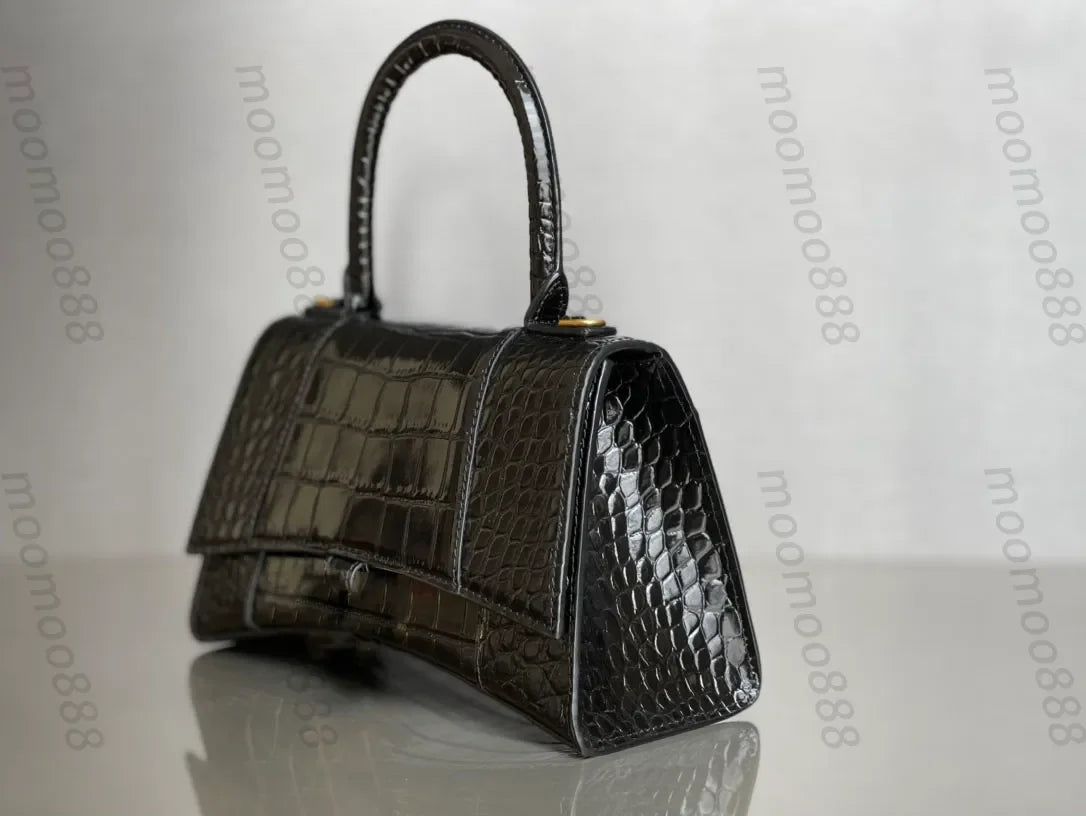 12A All-New Mirror Quality Designer Small Hourgalss Bags Womens Luxurys Genuine Leather Handbags Flap Gold Bag Purse Crossbody B